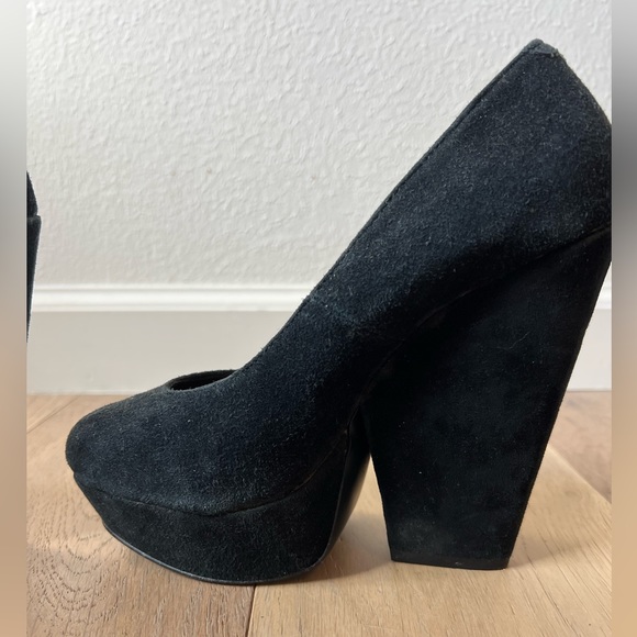 Genuine Suede Steve by Steve Madden Chunky Platform Heels - Picture 8 of 12